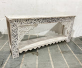 Antique Hand Carved Solid Wood Console Hall Table